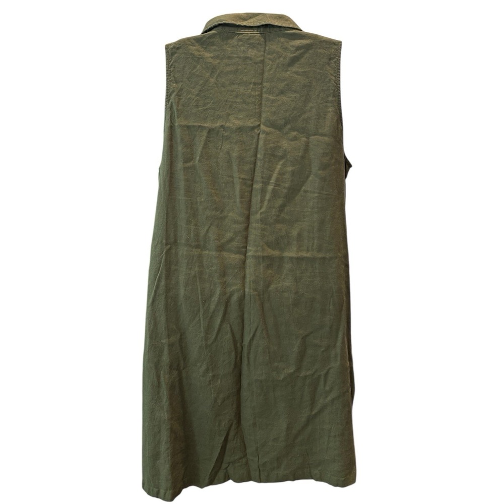 New York &‎ Company Olive Sleeveless Linen Blend Shift Dress Size L - Picture 5 of 5